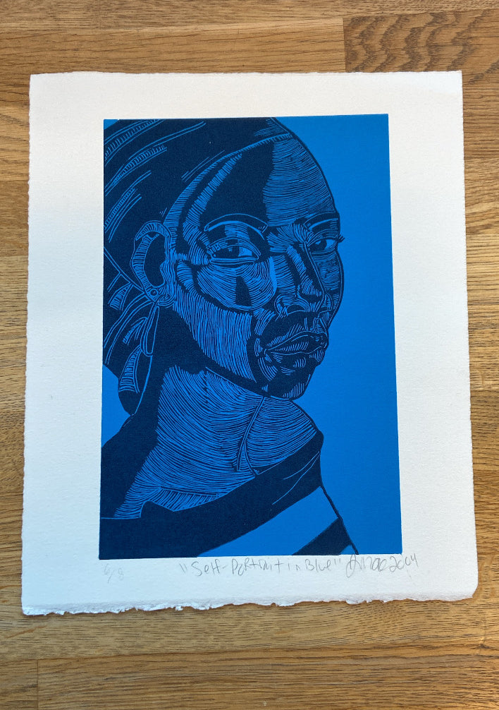 Self Portrait in Blue (2004) by Jennifer Mack